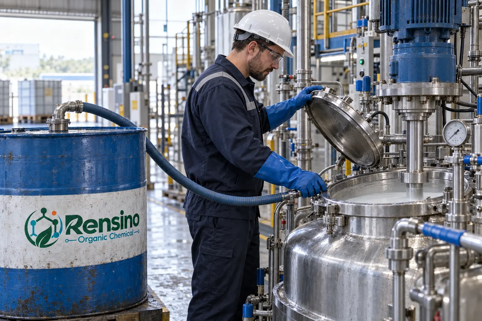 Rensino chemical materials in an overseas formulation facility