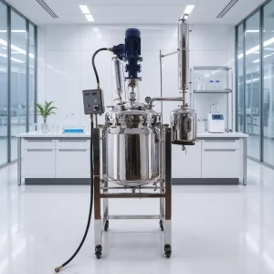 100L-300L Thermal Oil Heating Explosion Proof Jacketed Reactor Mirror Polished Inner Wall High Shear Homogenizer