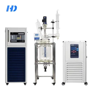 200L Double Layer Glass Reactor Customizable Industrial Reaction Vessel