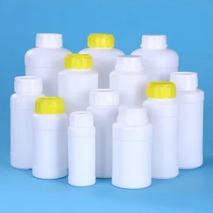 500ml HDPE Cylindrical White Plastic Bottle Anti Theft Screw Cap Organic Solvent Dispensing Widemouth Jar Pesticide
