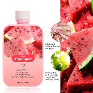 500ml Watermelon Flavored Adhesive Dipping Powder EMA Monomer Acrylic Nail Liquid