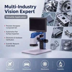 8-Zone LED Microscope Camera HDR DOF Synthesis for Metal Parts Inspection CE MSS-M-IU9179