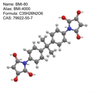 99% 2,2′-Bis(4-Maleimidephenoxyphenyl)propane BMI-80 CAS 79922-55-7 Bismaleimide Resin C35H26N2O6 for Paper Chemicals