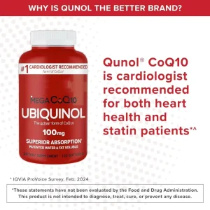 Adult Coenzyme Q10 Ubiquinol Softgel Capsules 100 Count