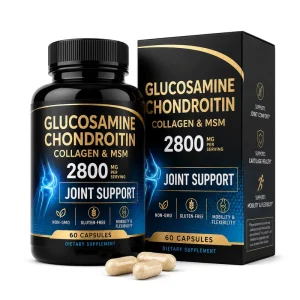 Advanced Glucosamine Chondroitin MSM 2800mg Supplement with Manganese for Bone and Joint Health OEM Capsules