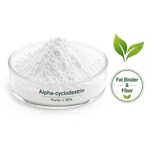 Alpha Cyclodextrin Emulsifier for Dairy and Beverage 99% Pure White Powder Natural Carbohydrate and Fat Management Ingredient