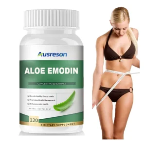 Ausreson Natural Aloe Vera Extract Aloe emodin Capsule 500mg Dietary Fiber Fat Burning Supplement Halal Aloe Emodin Capsules
