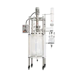 Automatic Lab Scale Glass Reactor with Pressure Vessel Engine & Motor Customizable Baffle Plate for High Productivity