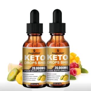 BHB Keto Drops for Adults, Natural, Vegan, Organic, Halal Certified