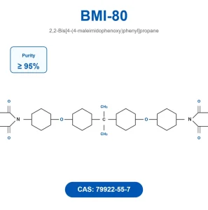 BMI-80 2,2′-Bis(4-Maleimidephenoxyphenyl)propane Thermosetting Resin CAS 79922-55-7 99% Crosslinking Agent for Paper Chemicals
