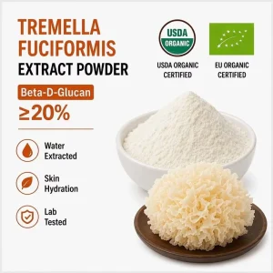 Beta d glucan≥20% Organic Snow Fungus Tremella Mushroom Powder Tremella Fuciformis Extract Powder