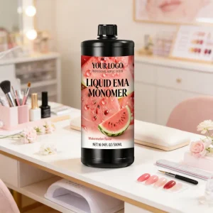 Bulk 500ml No MMA Salon Use Watermelon Coffin Scented EMA Monomer Acrylic Nail Liquid with Black Bottle