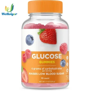 Certified Vegan Gluten-Free Adult Glucose Gummies Energy Support 4g Carbs Per Serving 90 Count