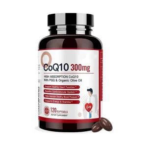 CoQ10 300mg Softgels with PQQ Lecithin Organic Olive Oil 120 Servings