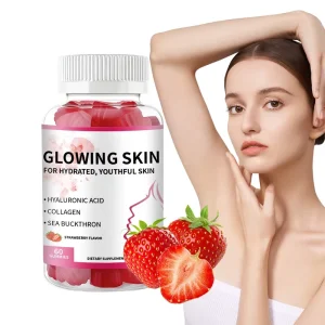 Collagen Gummies Private Label Natural Vegan Skin Whitening Sea Buckthron Collagen Glow Gummies Supplement for Skin Whitening