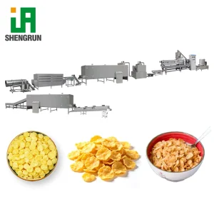 Corn Flakes Extruder Making Machine Cereal Snack Food Production Line Corn Flakes Processing Machine
