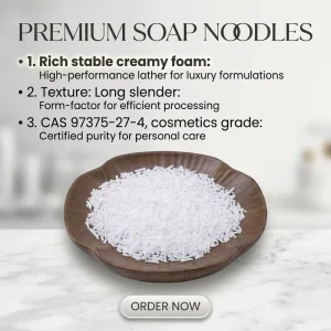 Cosmetic Grade SCS Sodium Coco Sulfate Noodles CAS 97375 27 4 High Purity Grade 99% 99.9% White Detergent Raw