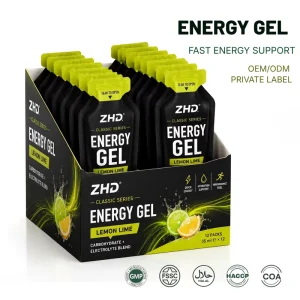 Custom Formula Carbohydrate Energy Gel for Endurance Electrolyte Sports Gel Nicotine Free Adult Private Label Supplement
