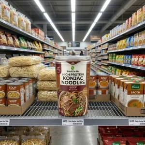Custom High Protein Konjac Cup Dry Noodle OEM ODM Factory Beef Flavor Shirataki Noodles