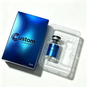 Custom Logo Waterproof Recycled Materials Medicine Packaging 3ml 10ml Hologram Label Peptide Box 1pack 2Vials with Plastic Tray