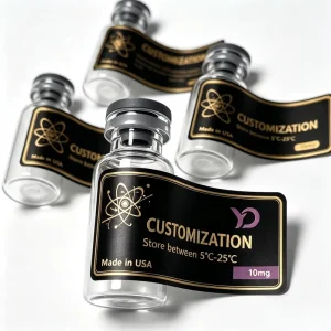 Custom Non Fade Matte Waterproof Synthetic Peptide Vial Stickers For Long Term Lab Sample Preservation