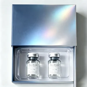 Custom Paperboard Synthetic Peptide Packaging Box 3ml Vial RUO