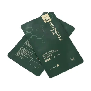 Custom Printed 3 Side Seal Empty Sachet Waterproof Aluminum Foil Face Mask Skin Beauty Cosmetic Packaging Custom Plastic Bags
