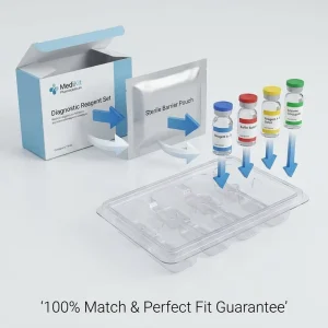 Custom Printed Polypeptide Oral Liquid Carton Packaging Bags with Boxes Packaging with PET Plastic Trays and Insert