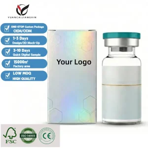 Custom Single Double 3ml Vial Peptide Box with Plastic Tray and Labels