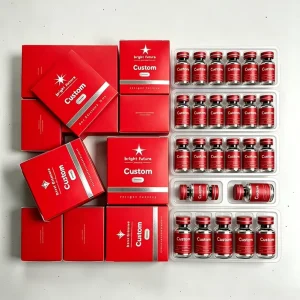 Custom logo Free Design Waterproof Eco Friendly Pill Medicine Packaging 3ml 10ml Label Peptide Folders 1pack 2Vials Holographic