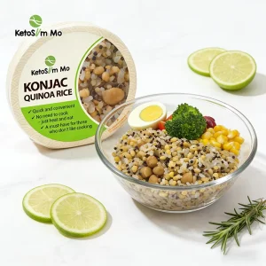 Customization Healthy Shirataki Quinoa Meal Replacement Yummy Flavor Instant Konjac Cereal Rice 18 Months Shelf Life