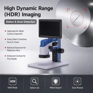 Digital Microscope Camera HDR 8-Zone LED DOF Synthesis for Metal Inspection MSS-M-IU9179