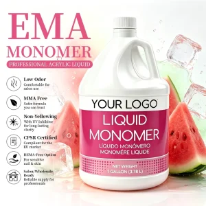 EMA Acrylic Liquid Monomer 120ml/250ml/500ml/1L/1Gallon Non-yellowing and Low Odor Nail Supplier
