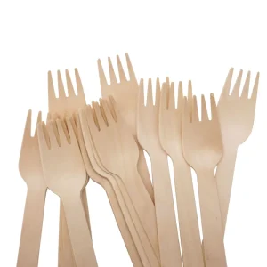 Eco Friendly Disposable Wooden Cutlery Biodegradable Tableware Knife Fork Spoon for Party Wedding Picnic Catering BBQ