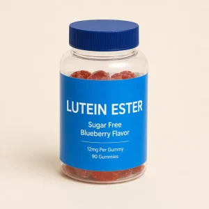 Factory Direct Custom Lutein Ester Gummies Sugar Free Blueberry Jelly Candy 12mg OEM ODM Logo Packaging