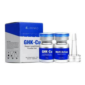 GHK Cu Blue Copper Peptide Lyophilized Powder Set for Post Procedure Barrier Repair Facial Treatment Set Face Care