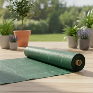 Green Flexible PP Woven Geotextiles Eco Friendly Tear Resistant Weed Barrier Fabric for Raised Garden Beds