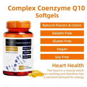 High Absorption CoQ10 200mg Softgels Ubiquinol Coenzyme Q10 with PQQ Heart & Mitochondrial Health Supplement Non-GMO