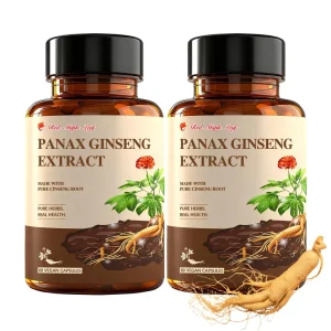 High Potency Ginseng Hard Capsules Nutritious Tonic Rich in Ginsenosides Supports Vitality & Longevity GMP Certified