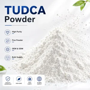 High Purity Tauroursodeoxycholic Acid Powder TUDCA 99% Raw Material Food Grade Dietary Supplement Ingredients