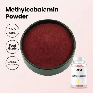 High Quality Bulk Food Grade 1% 99% Methylcobalamin Cas 13422-55-4 Raw Material Pure Vitamin B12 Methylcobalamin Powder