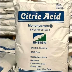 Hot Seller High Purity 99% Organic Raw Material of ENSIGN Monohydrate Citric Acid for Food and Chemical Industry