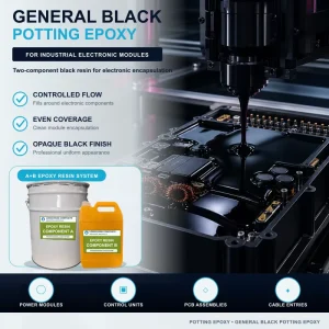 Industrial Grade Black Epoxy Resin Potting Compound for Electronic Module Encapsulation Waterproof Protection