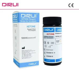 Ketone Urine Analysis System Rapid Test Strips 100 Strips/Bottle Class II Medical Laboratory Use