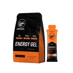 LIFEWORTH Sports Nutrition Energy Gel Isotonic for Cycling and Running Quick Carbohydrates and Electrolytes Power Liquid Packets