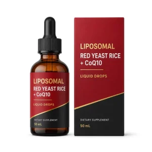 Liposomal Red Yeast Rice Supplement 500mg With Coenzyme Q10 CoQ10 Plant Sterols For Cardiovascular Support Drops Bulk