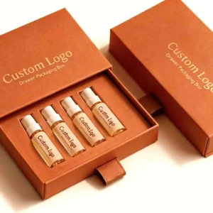 Luxury Cosmetic Skincare Sample Set Packaging Box Custom Design Logo Sponge Liner Reusable Eco Friendly Recycled Materials