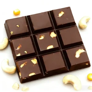 Milk Nut Chocolate Bar with Whole Cashews and Freeze Dried Corn 65g Healthy Energy Snack Bulk Compound Chocolate