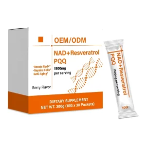 NAD Plus Resveratrol PQQ Supplement Powder for Cellular Energy Production Mitochondrial Support and Healthy Aging