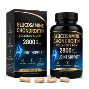 Non GMO Joint Support Glucosamine Chondroitin MSM 2800mg Capsules for Seniors and Athletes Mobility Support OEM